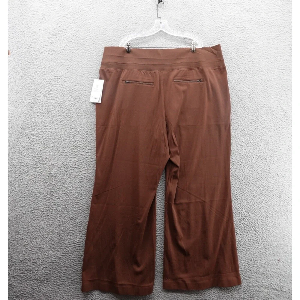 NWT Athleta Venice High Rise Split‎ Leg Pants 3X Brown Womens Stretch Athleisure